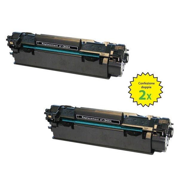 2 Toner compatibili HP 36A Nero