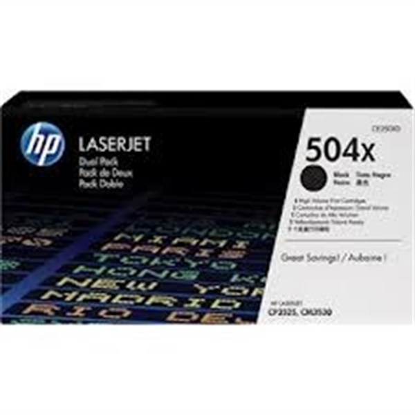 2 Toner originali HP 504X Nero
