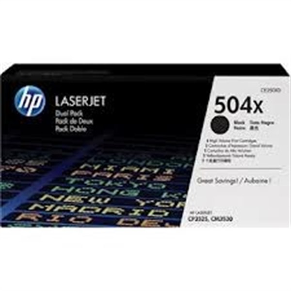 Confezione da 2 Toner originali HP 504X per stampanti HP