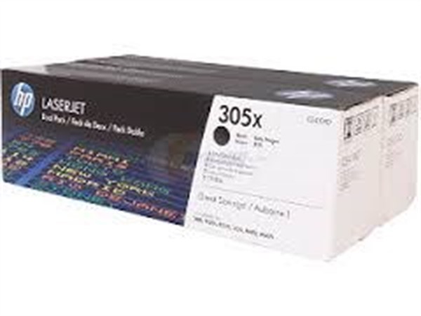 Confezione da 2 Toner originali HP 305X per stampanti HP