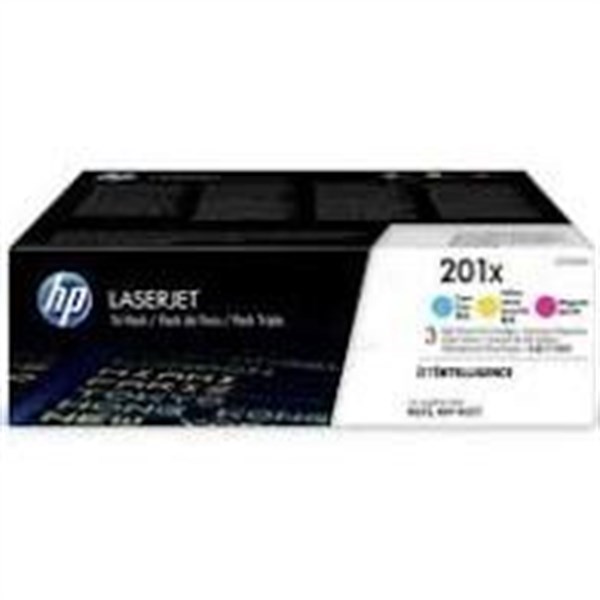 3 Toner originali HP 201X – giallo ciano magenta