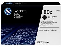 Confezione da 2 Toner originali HP 80X per stampanti HP