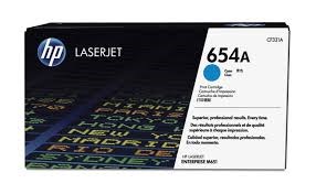 Toner originale HP 654A per stampanti HP Laserjet - Ciano