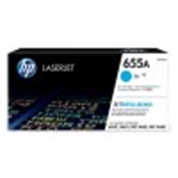 Toner originale HP 655A per stampanti HP Laserjet - Ciano