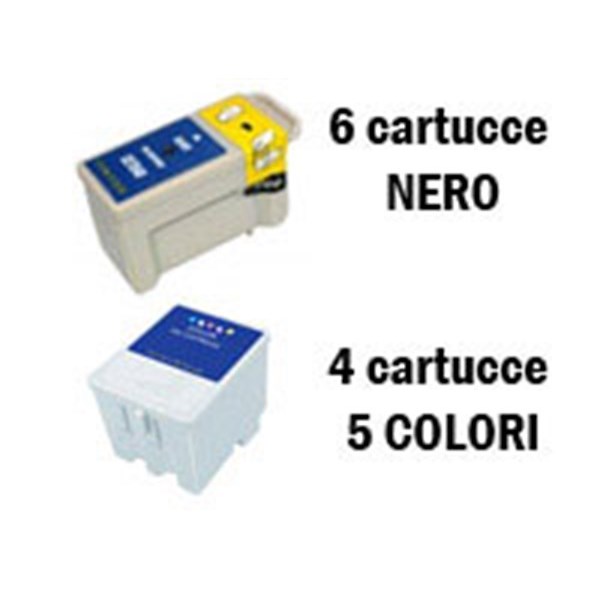 10 Cartucce Epson compatibili T007 e Epson T008