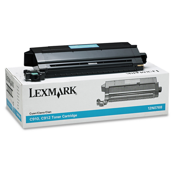 Toner originale Lexmark 12N0768 Ciano