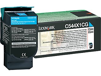 Toner originale Lexmark C544X1CG Ciano