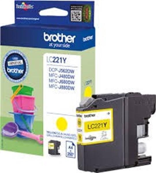 Cartuccia originale Brother LC221Y Giallo