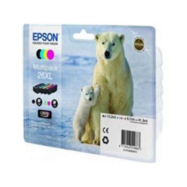 4 Cartucce originali Epson serie 26 XL