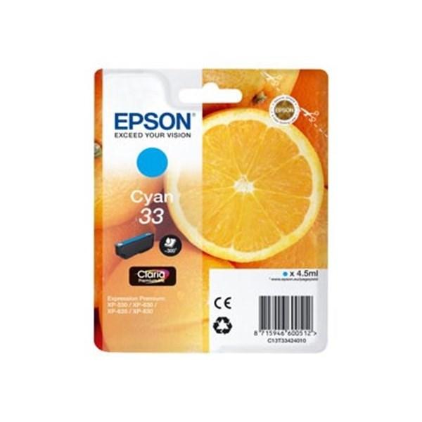 Cartuccia originale Epson T3342 33 Ciano