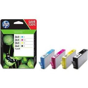 4 Cartucce originali HP 364XL