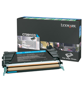 C736H1CG - Toner originale Ciano per Lexmark